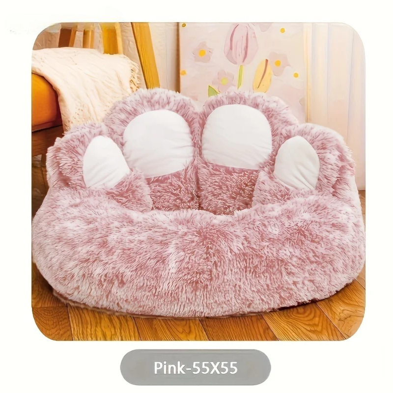 Kamorela Cozy Bear Paw Pet Bed – Soft & Snug Nest with Non-Slip Bottom